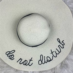 Floppy Oversize Straw Beach Do Not Disturb Hat